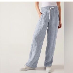Athleta Cabo Linen Wide Leg Pants
